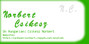 norbert csikesz business card